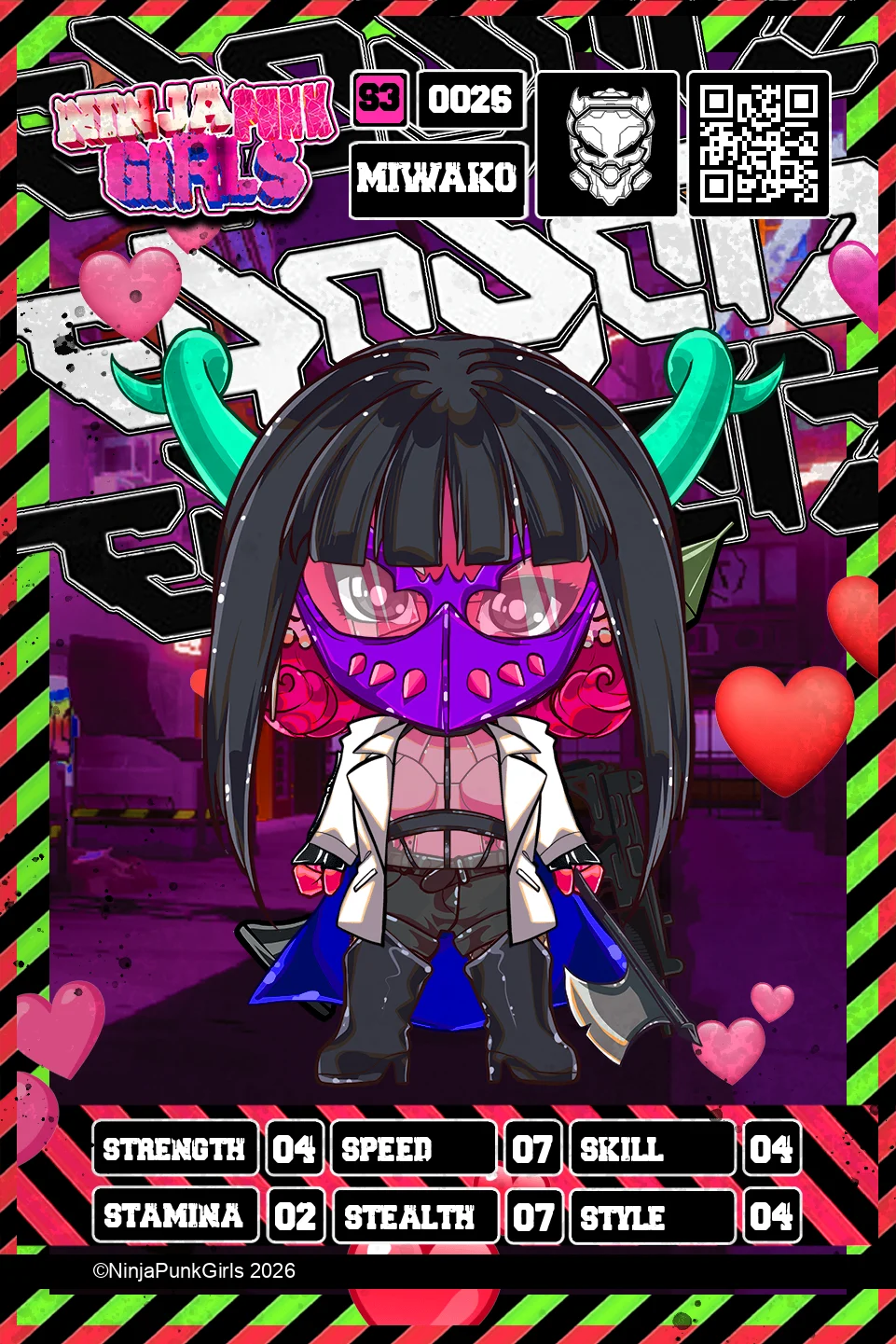 Rebuilt card #0026 Miwako
