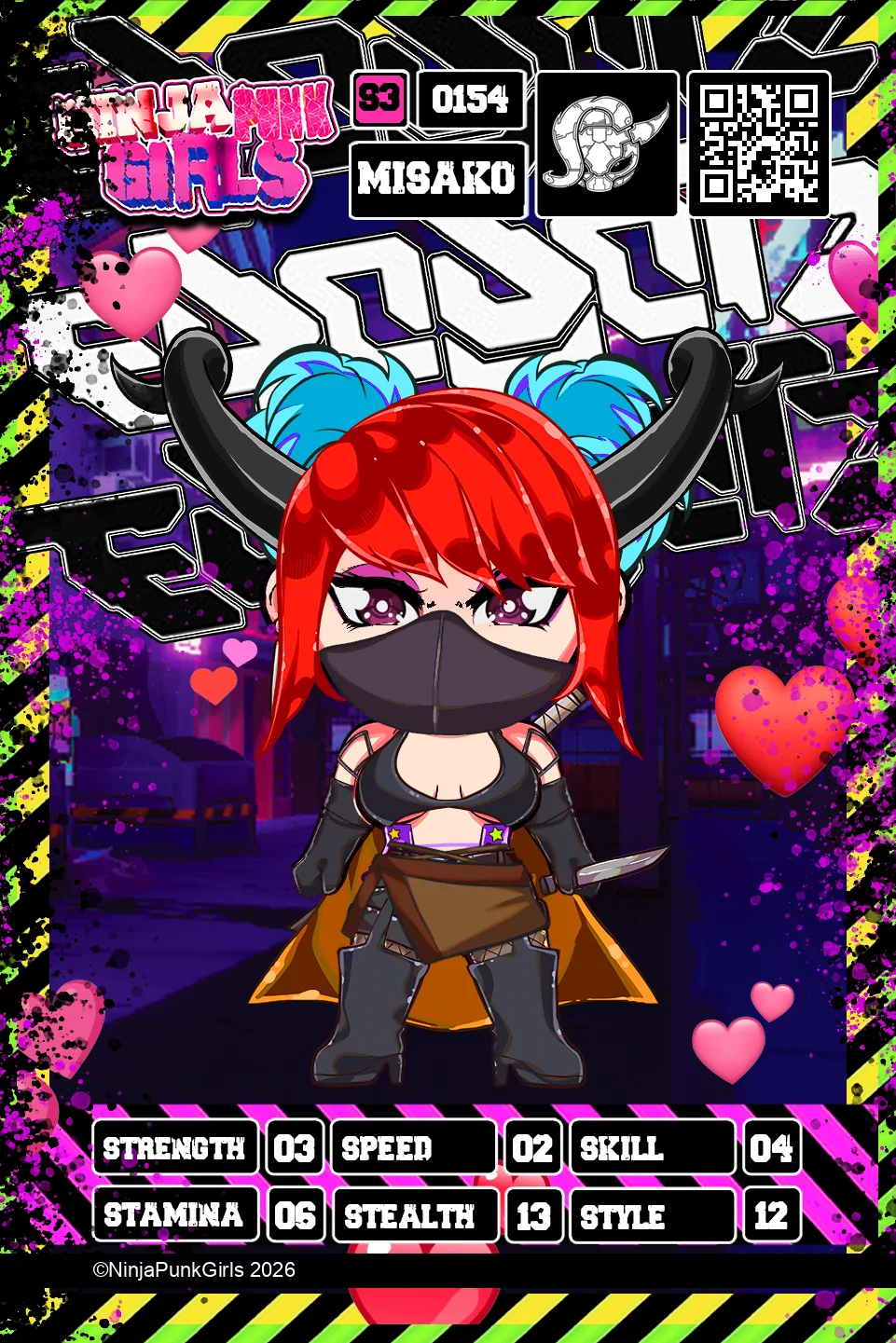 Rebuilt card #0154 Misako
