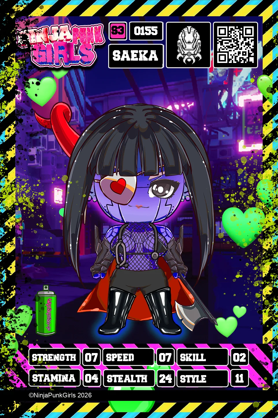 Rebuilt card #0155 Saeka