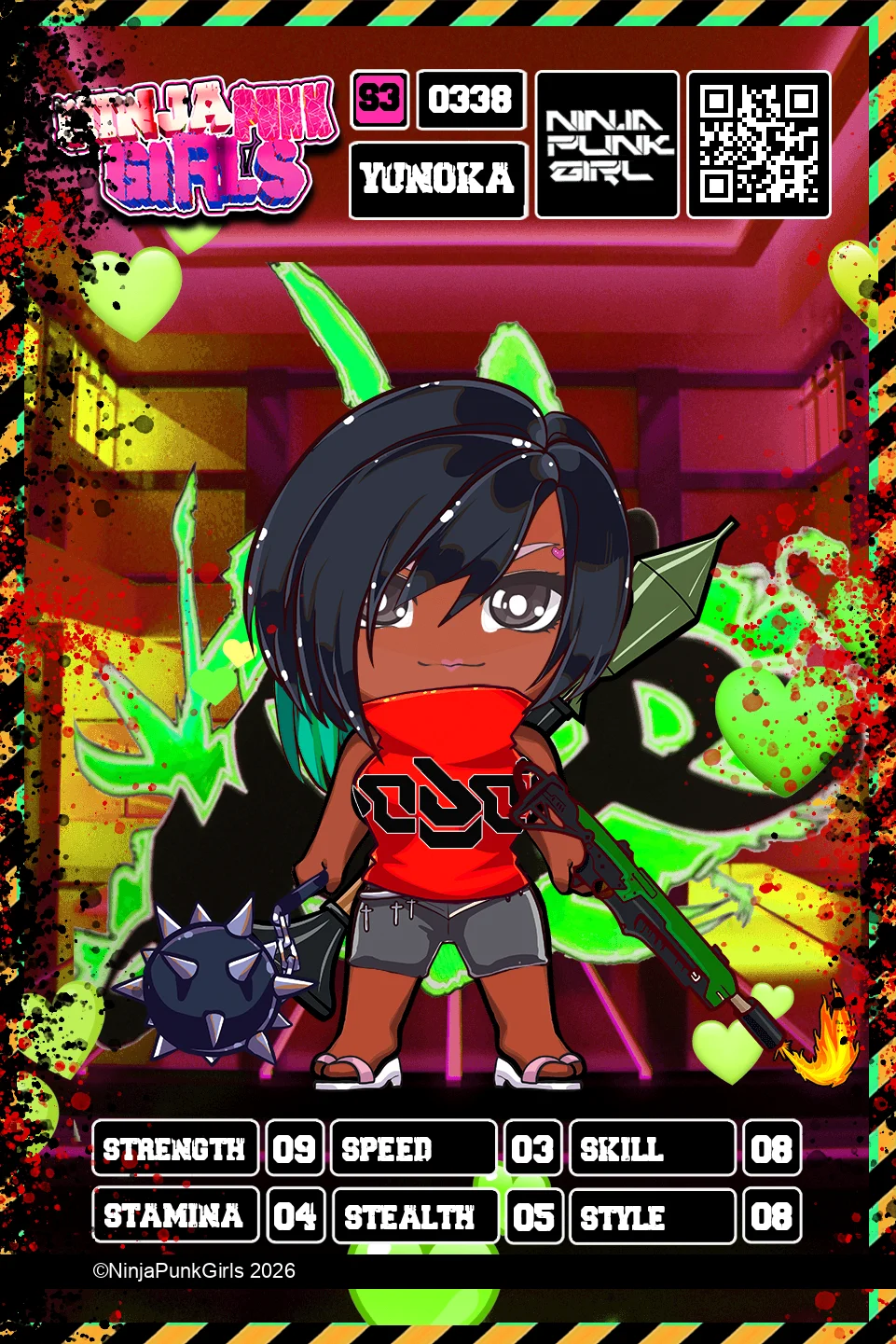 Rebuilt card #0338 Yunoka