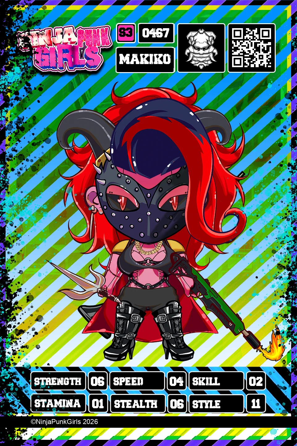 Rebuilt card #0467 Makiko