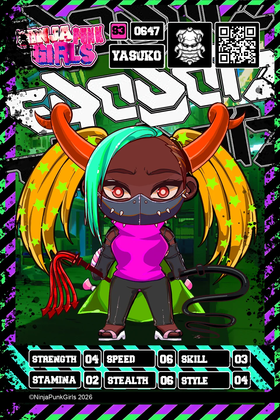 Rebuilt card #0647 Yasuko