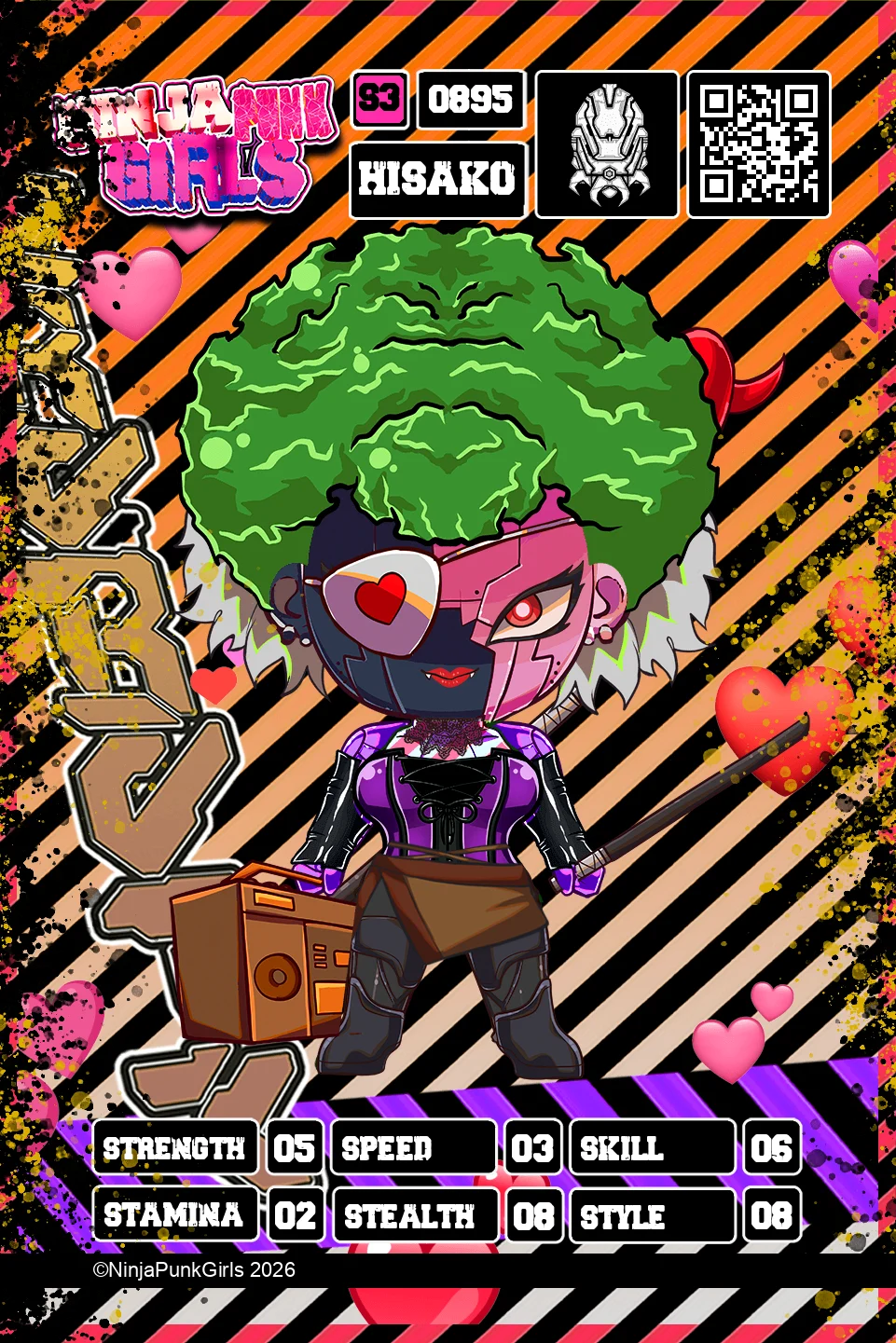 Rebuilt card #0895 Hisako
