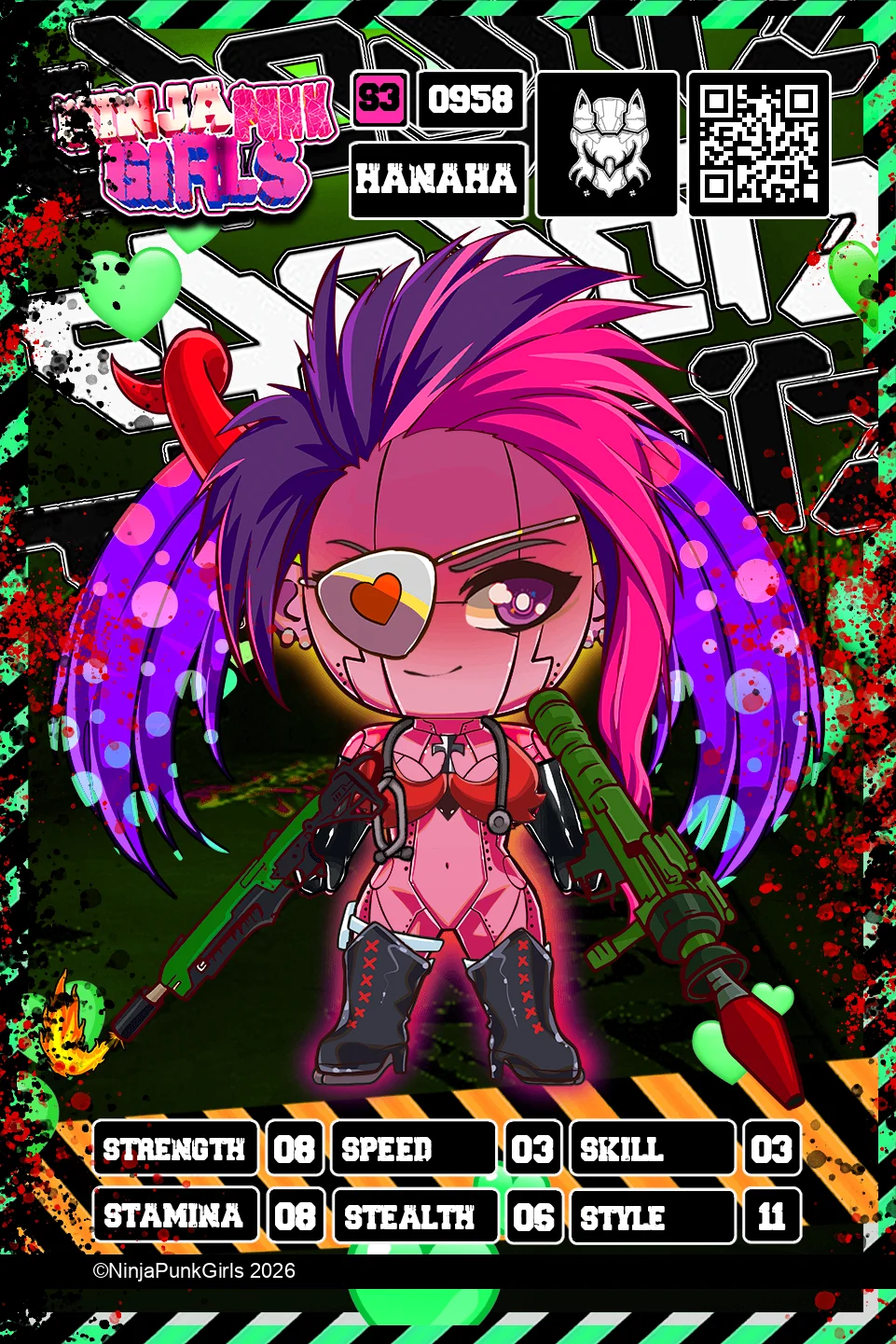 Rebuilt card #0958 Hanaha