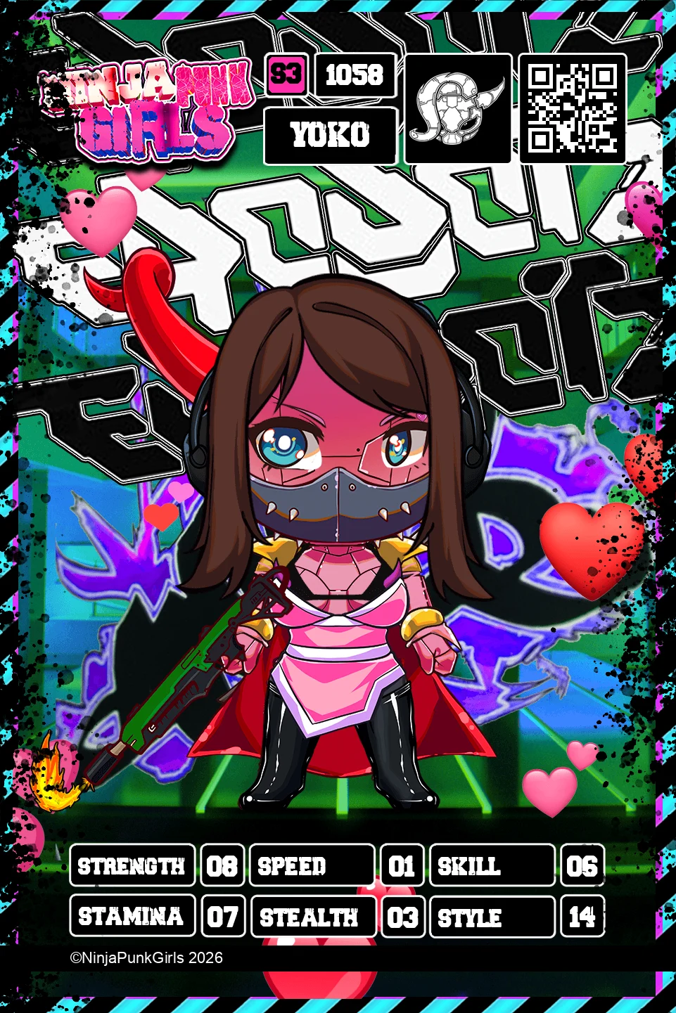 Rebuilt card #1058 Yoko