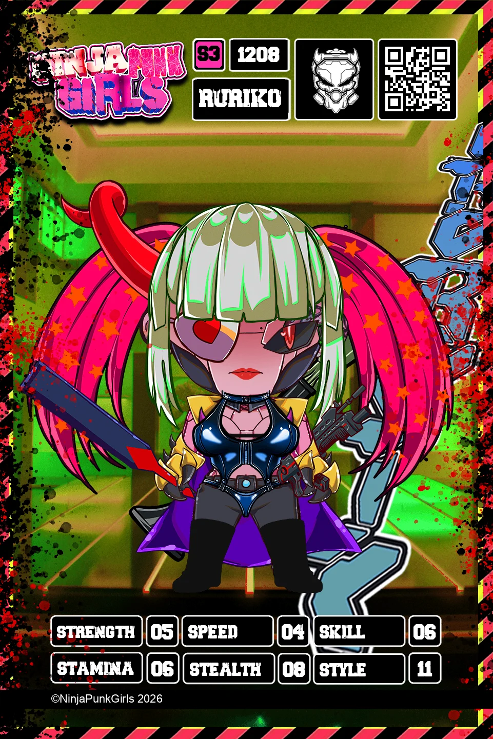 Rebuilt card #1208 Ruriko