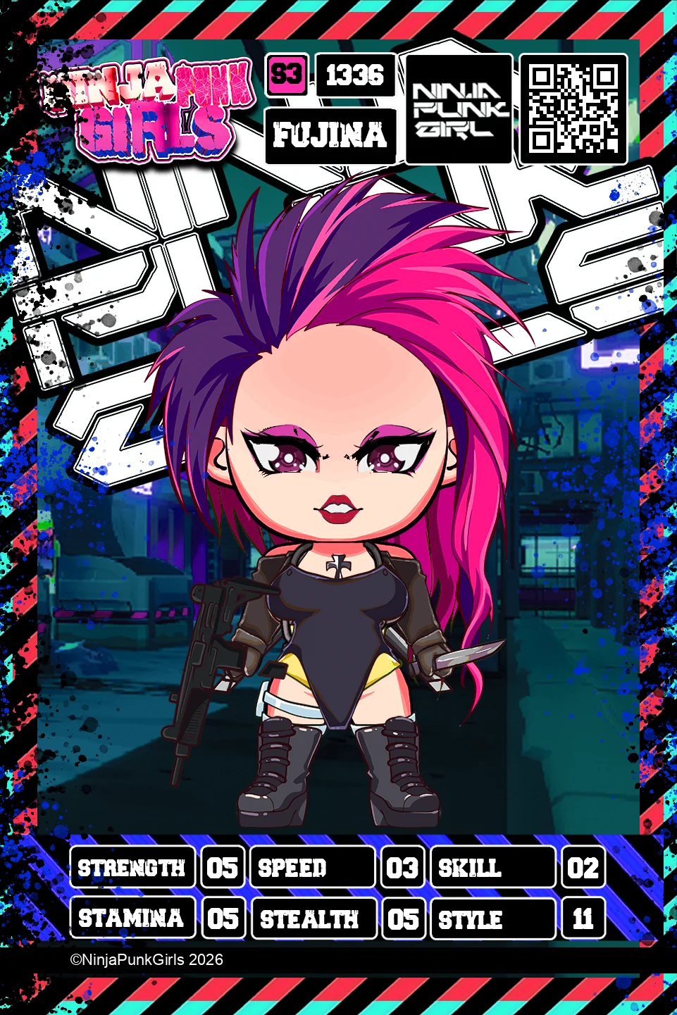 Rebuilt card #1336 Fujina