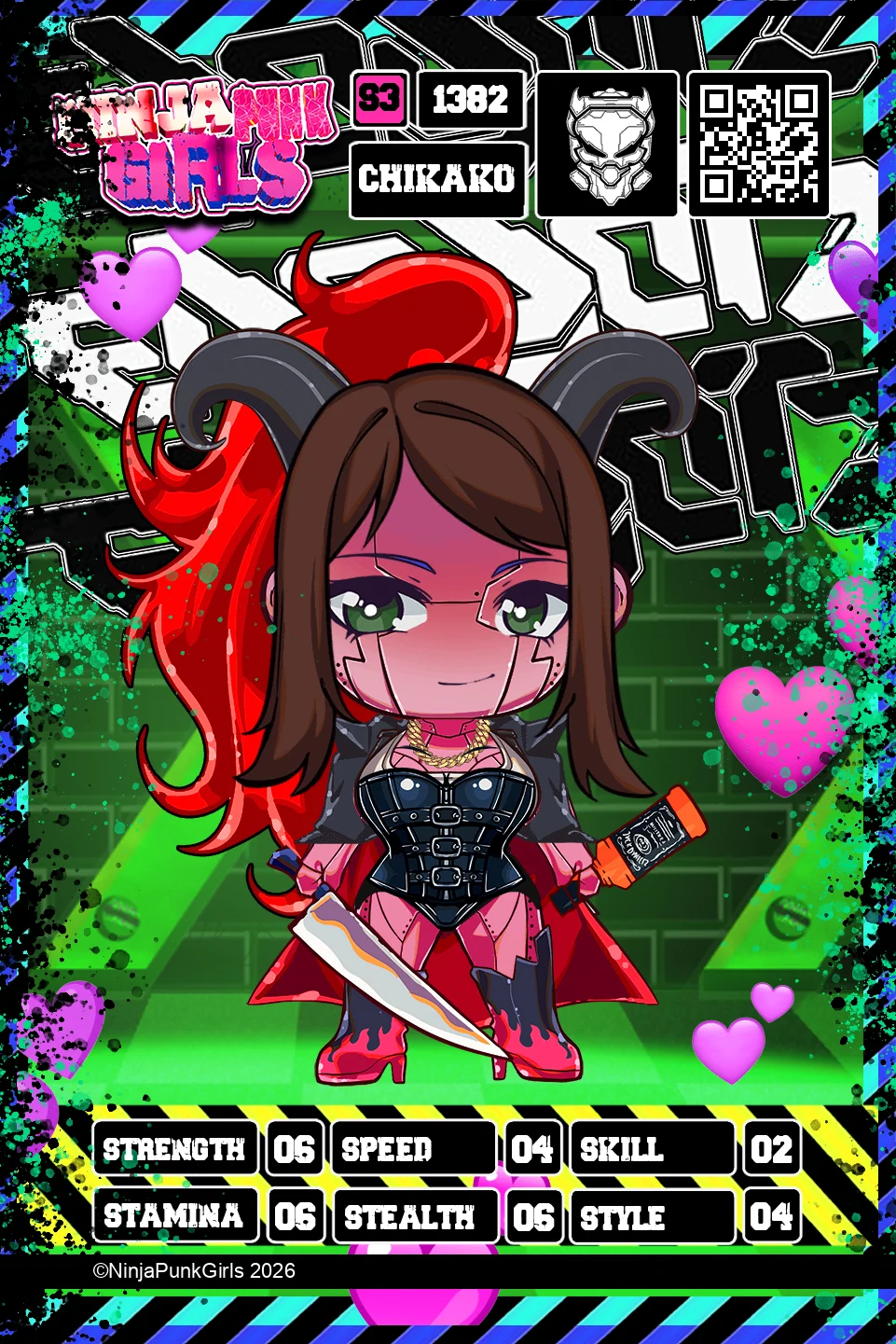 Rebuilt card #1382 Chikako