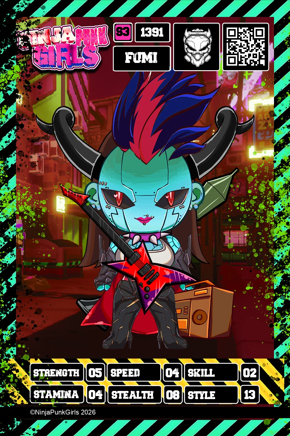 Rebuilt card #1391 Fumi