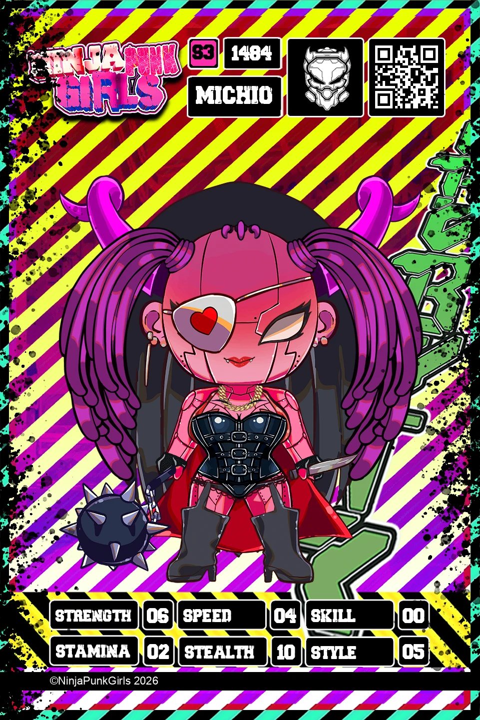 Rebuilt card #1484 Michio