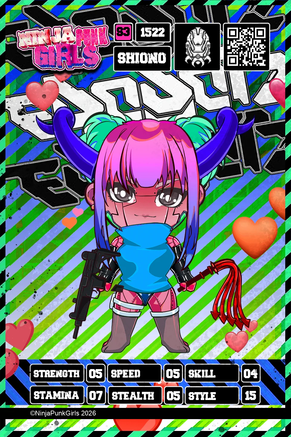 Rebuilt card #1522 Shiono
