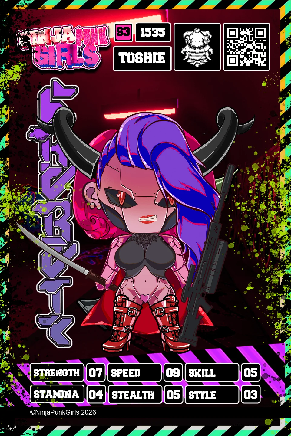 Rebuilt card #1535 Toshie