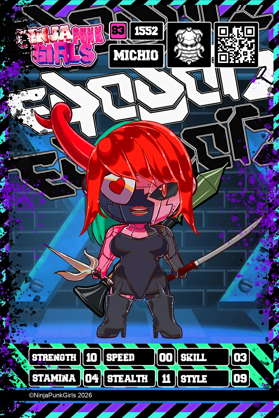 Rebuilt card #1552 Michio