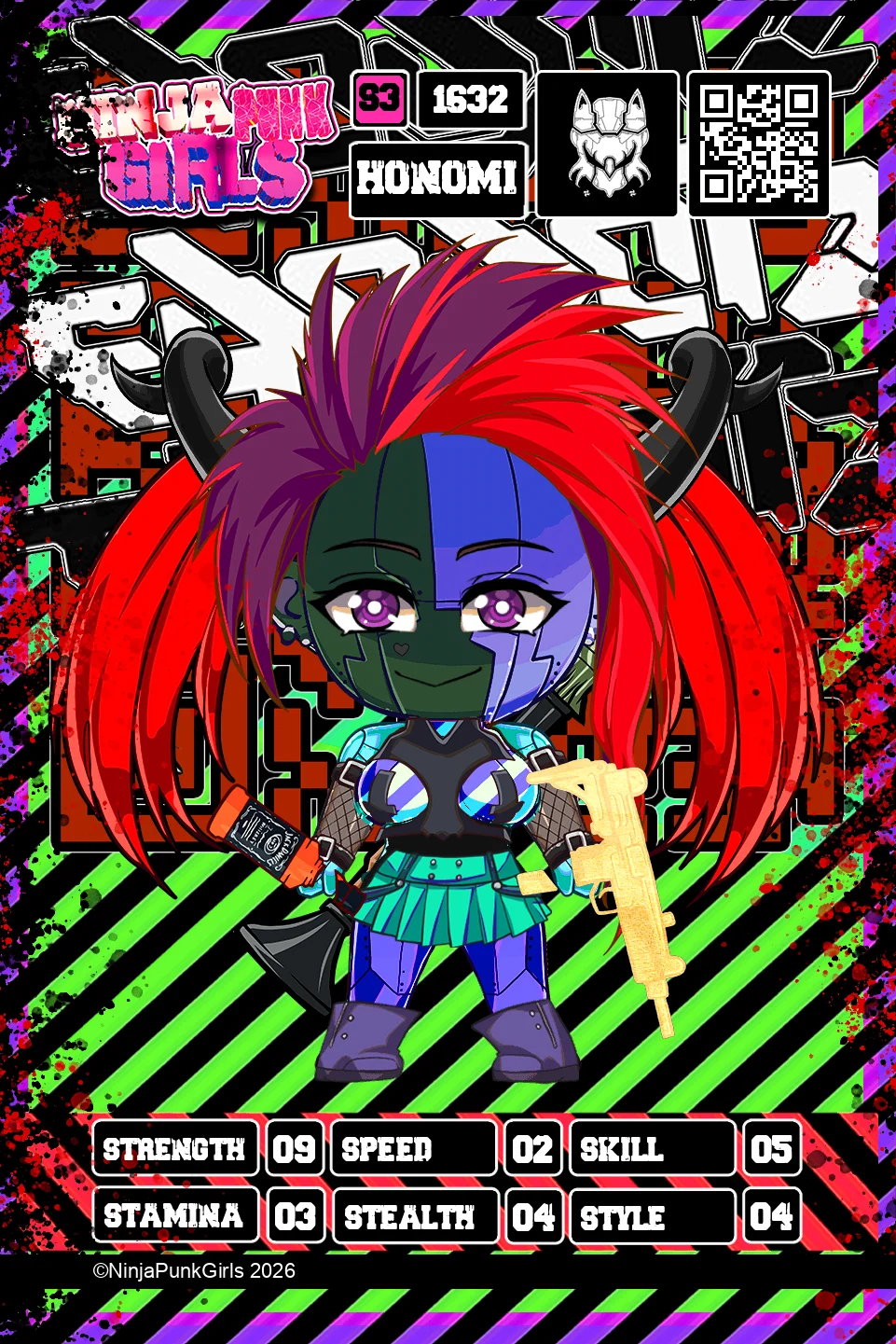 Rebuilt card #1632 Honomi
