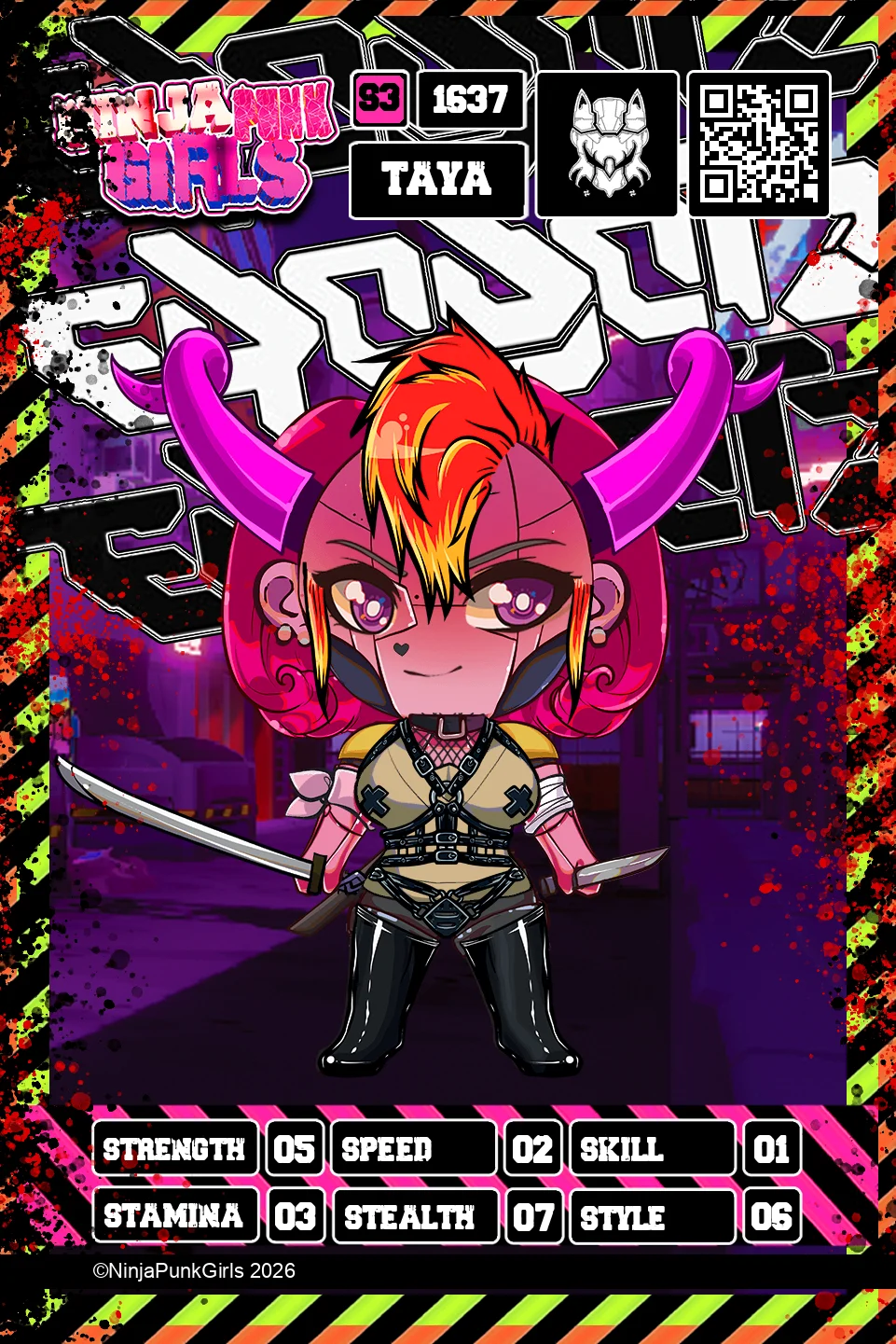 Rebuilt card #1637 Taya