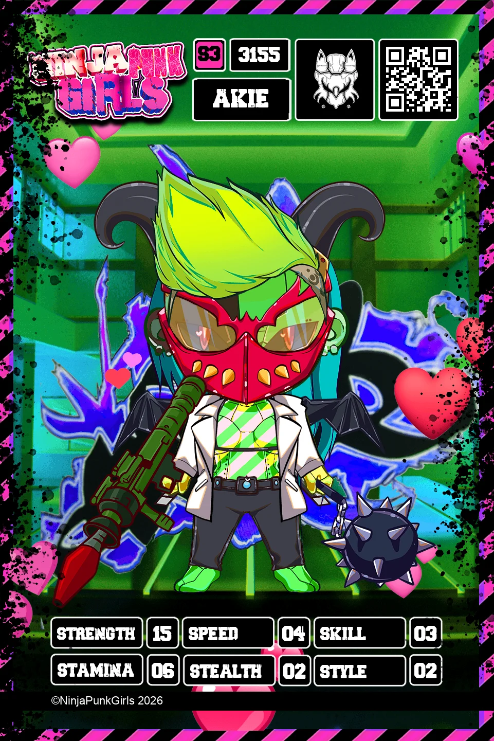 Rebuilt card #3155 Akie