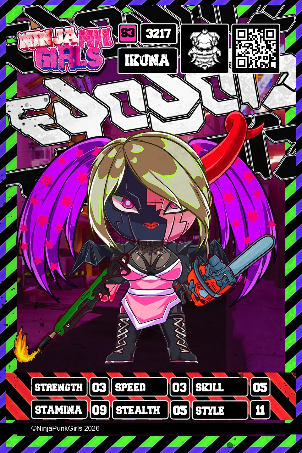 Rebuilt card #3217 Ikuna