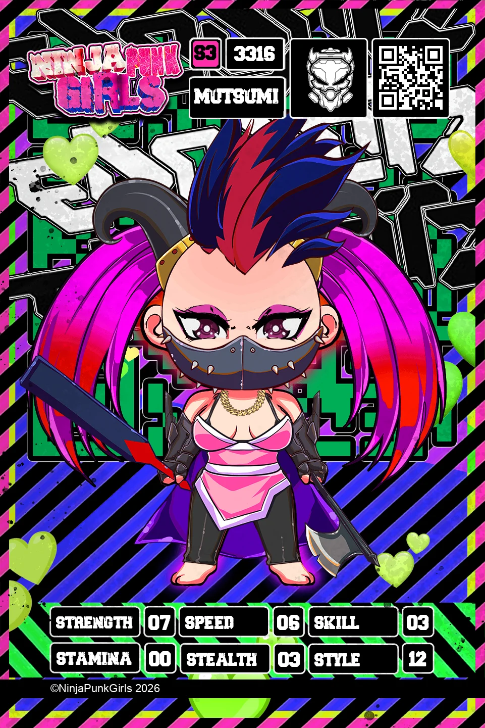 Rebuilt card #3316 Mutsumi